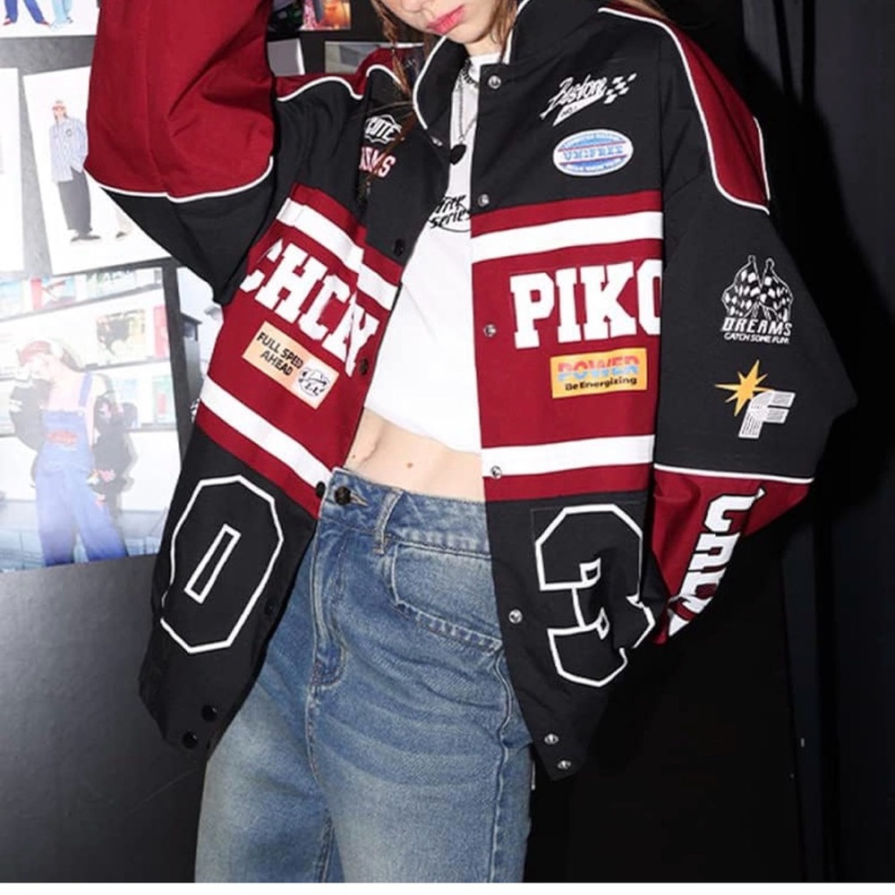 Red and Black PIKO Varsity Jacket